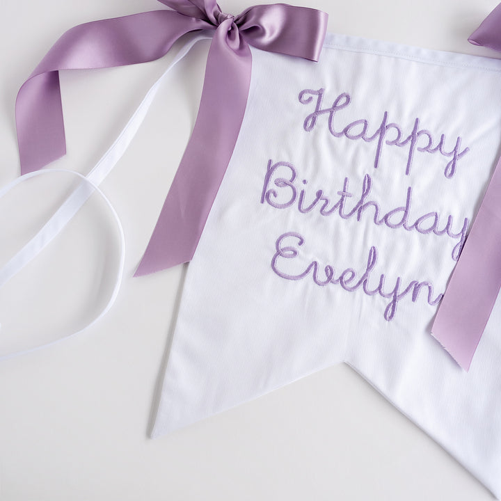 Happy Birthday Banner in Lavender