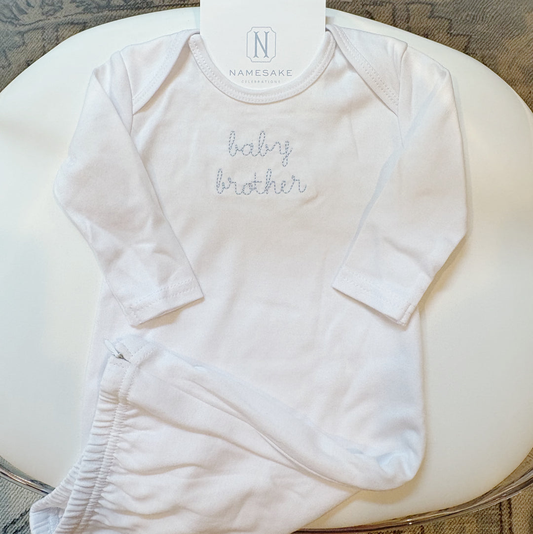Newborn "baby brother" gown