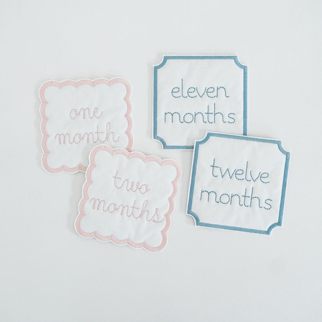 Embroidered Heirloom Monthly Markers