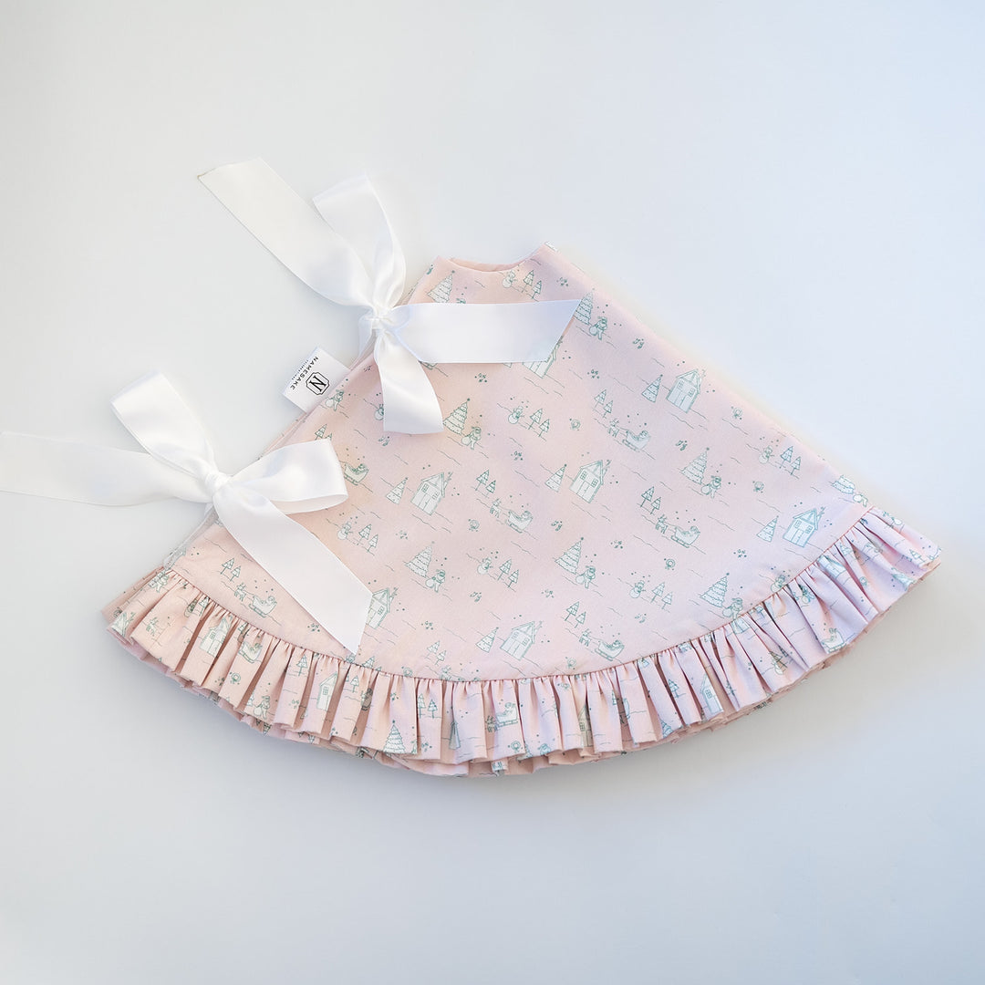 Pink Christmas Village Petite Tree Skirt