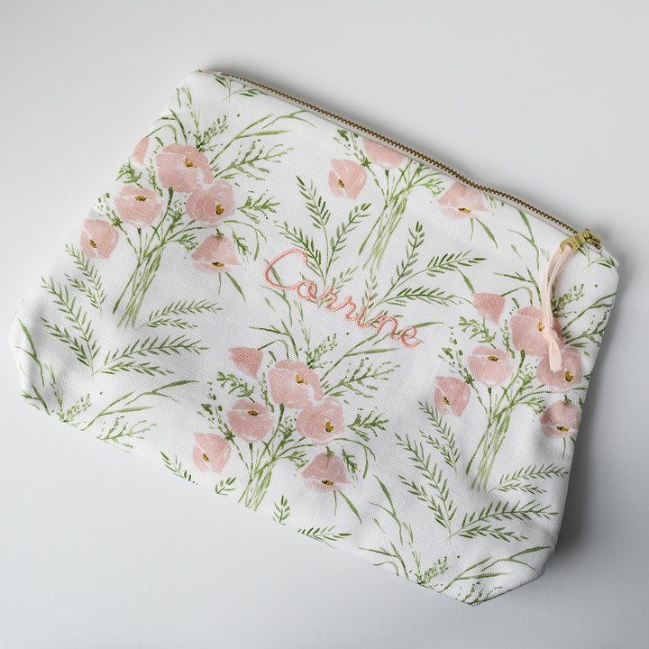 Camilla Moss x Namesake Celebrations Luxury Zip Pouch in Blush Greer