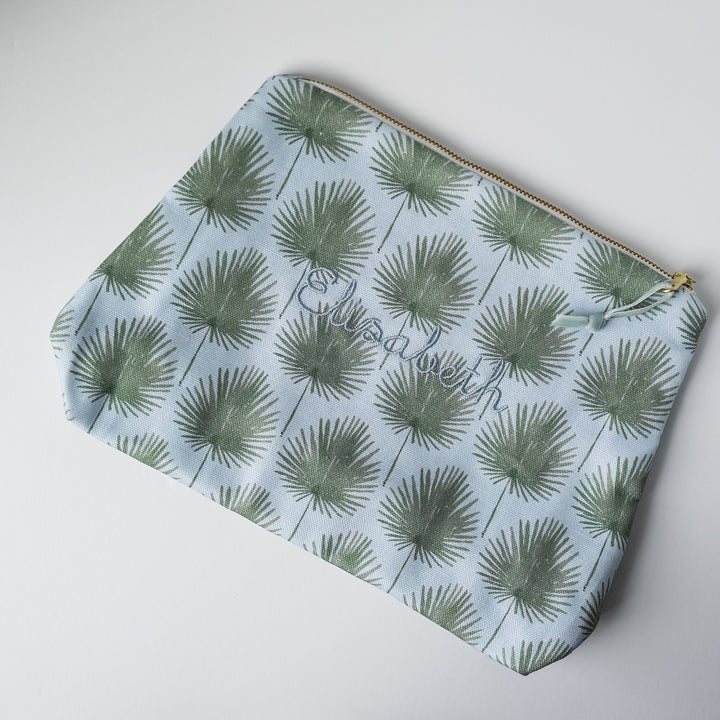 Camilla Moss x Namesake Celebrations Luxury Zip Pouch in Sage Savannah