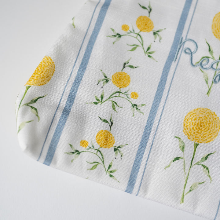 Camilla Moss x Namesake Celebrations Luxury Zip Pouch in Yellow Clara