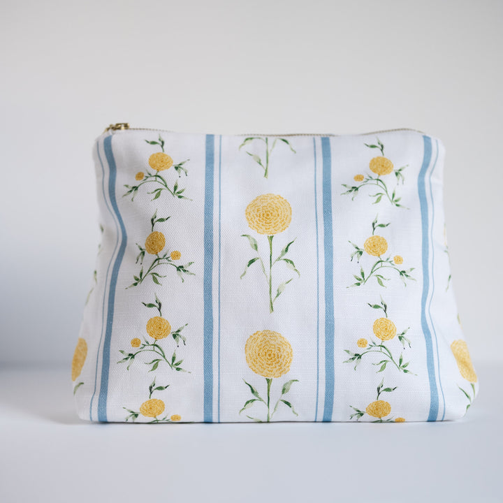 Camilla Moss x Namesake Celebrations Luxury Zip Pouch in Yellow Clara