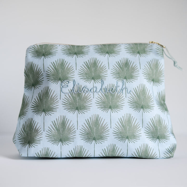 Camilla Moss x Namesake Celebrations Luxury Zip Pouch in Sage Savannah