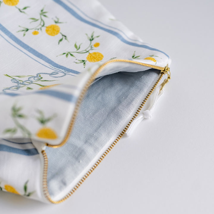 Camilla Moss x Namesake Celebrations Luxury Zip Pouch in Yellow Clara