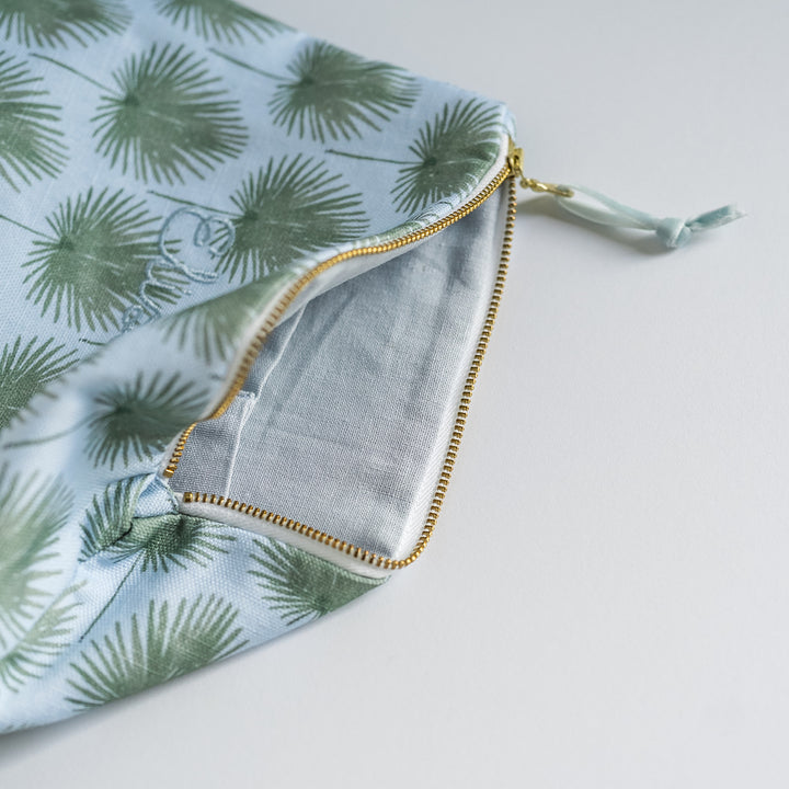 Camilla Moss x Namesake Celebrations Luxury Zip Pouch in Sage Savannah
