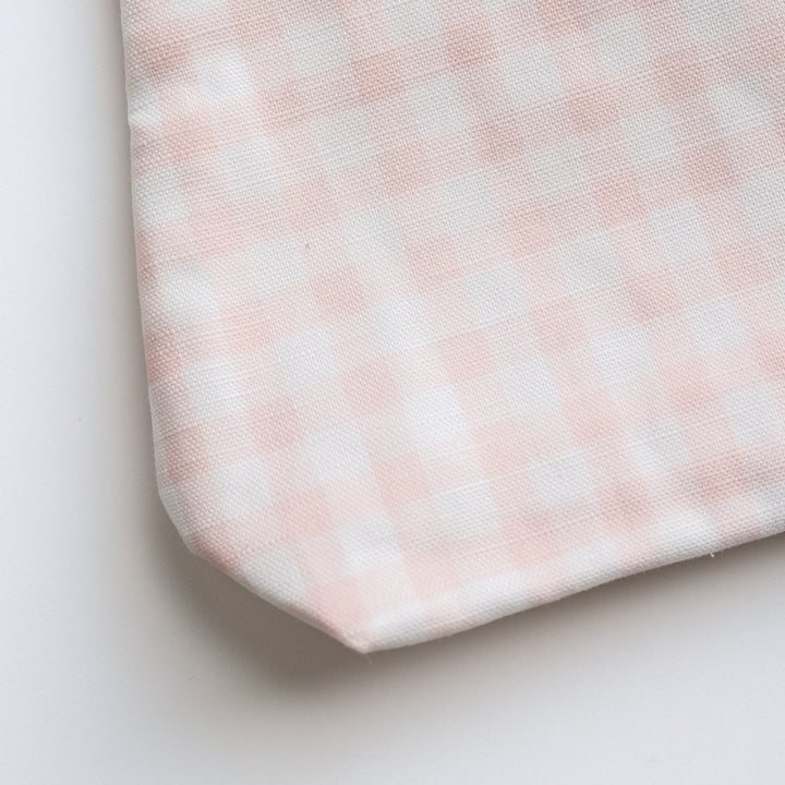 Luxury Zip Pouch in Little Pink Check