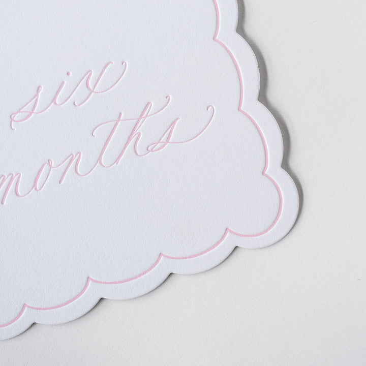 Letterpressed Monthly Markers in Pink