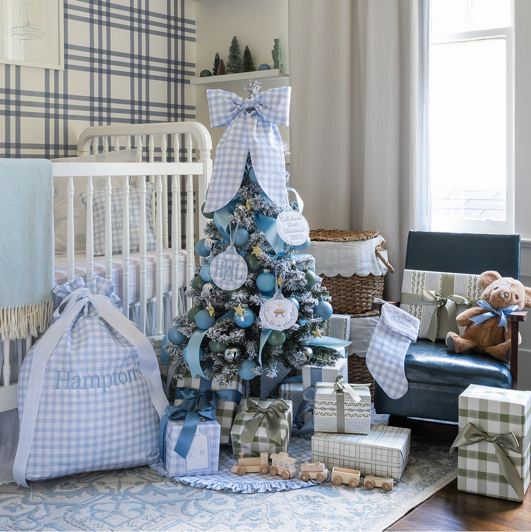 Christmas Little Blue Check