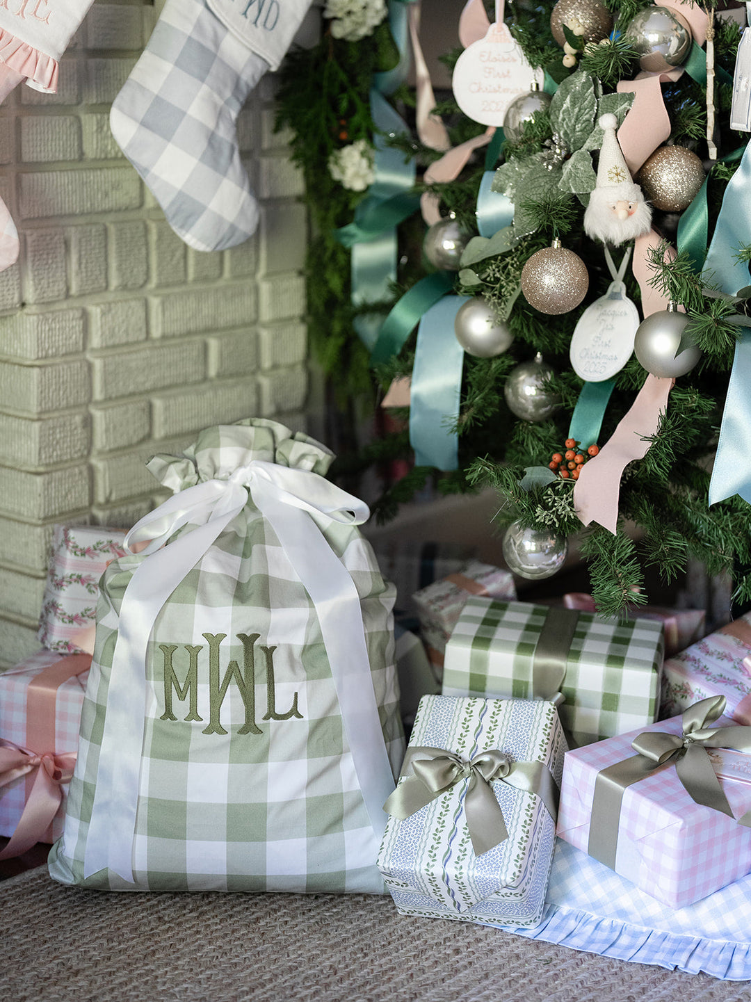 Christmas Green Buffalo Check