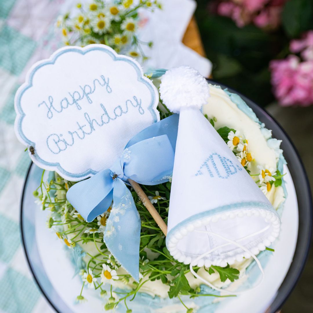 Hand Stitched Party Hat: Monogram