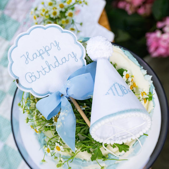 Hand Stitched Party Hat: Monogram