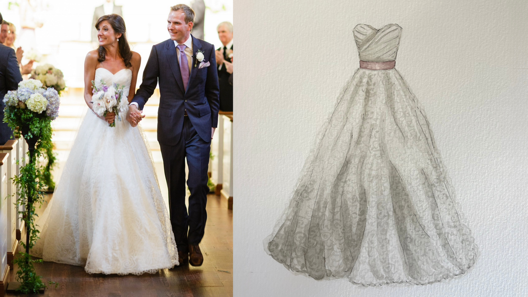 Heirloom Watercolor: Wedding Gown