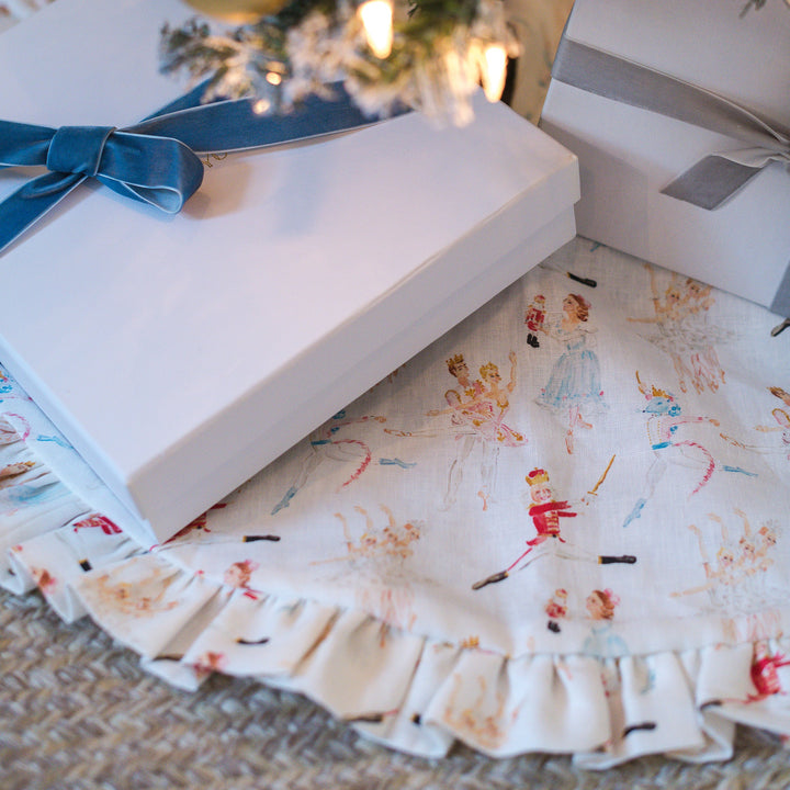 FROM THE VAULT: SJM x Namesake Tree Skirt FULL SIZE / Classic Nutcracker Watercolor