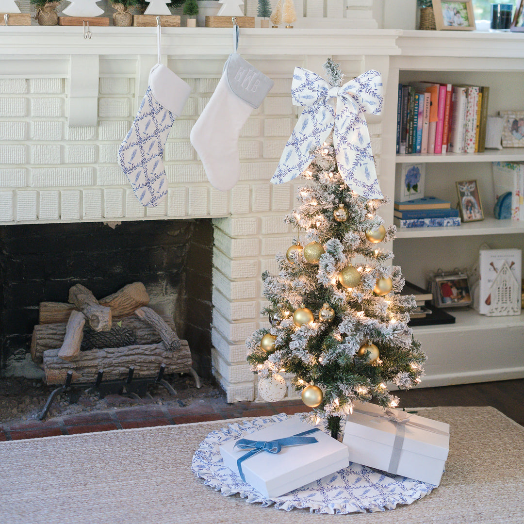 FROM THE VAULT: SJM x Namesake Tree Bow Topper / Blue Nutcracker Trellis