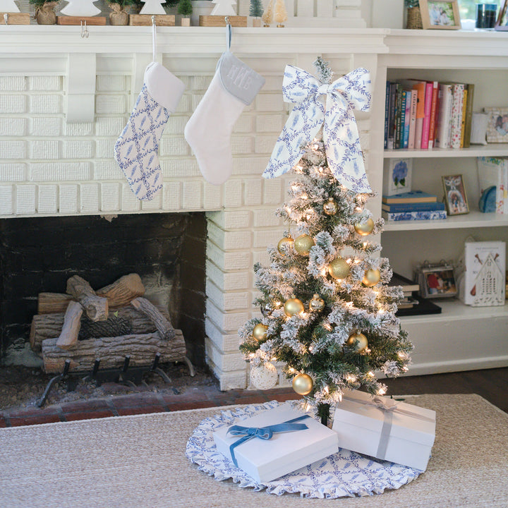 FROM THE VAULT: SJM x Namesake Tree Bow Topper / Blue Nutcracker Trellis