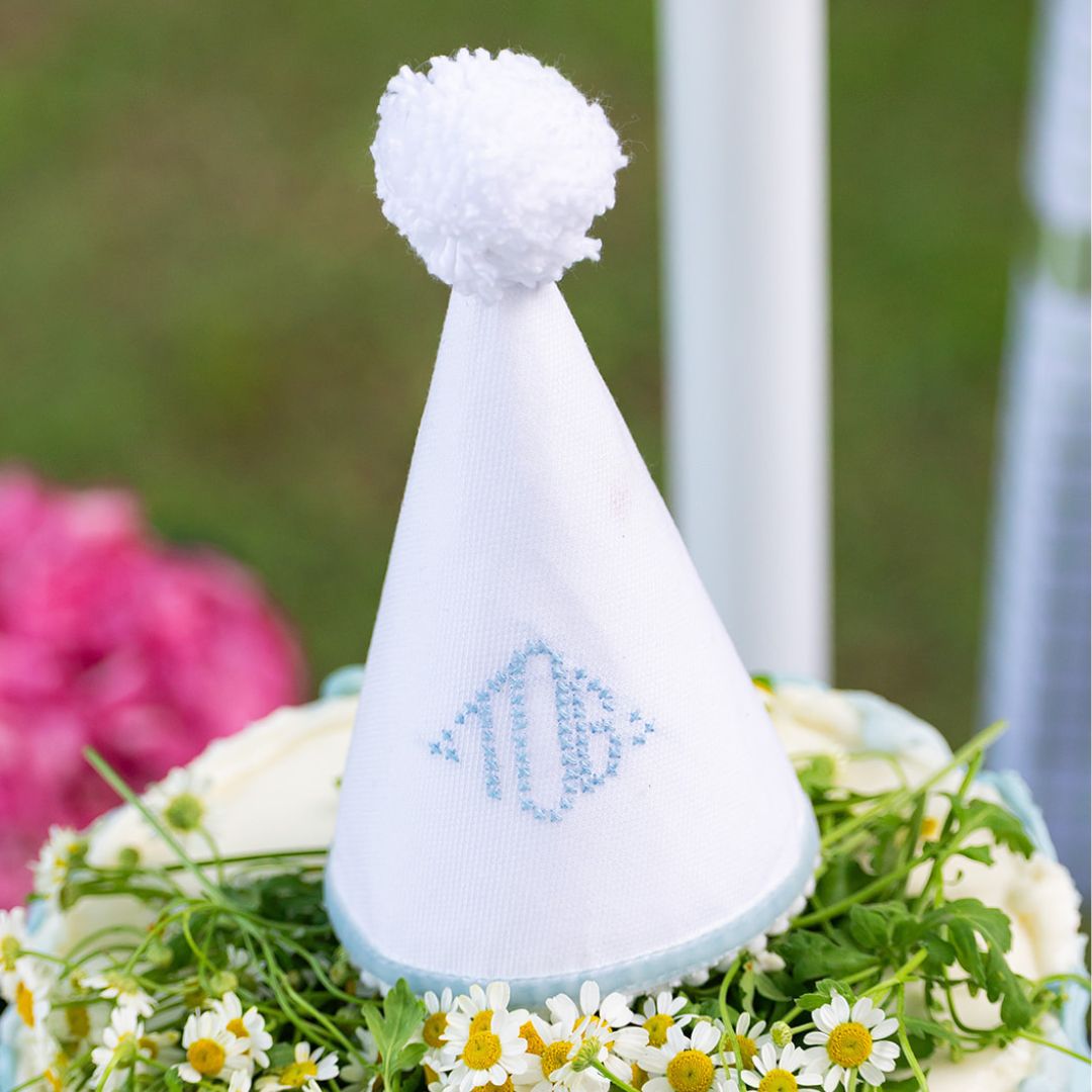 Hand Stitched Party Hat: Monogram