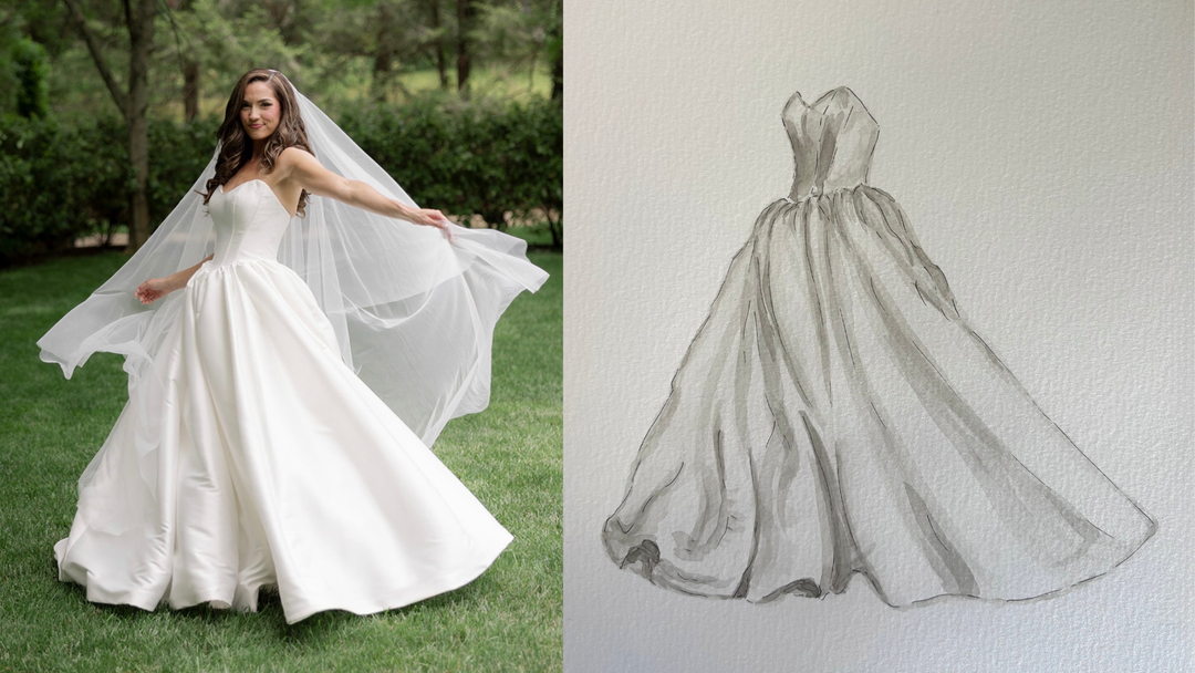 Heirloom Watercolor: Wedding Gown