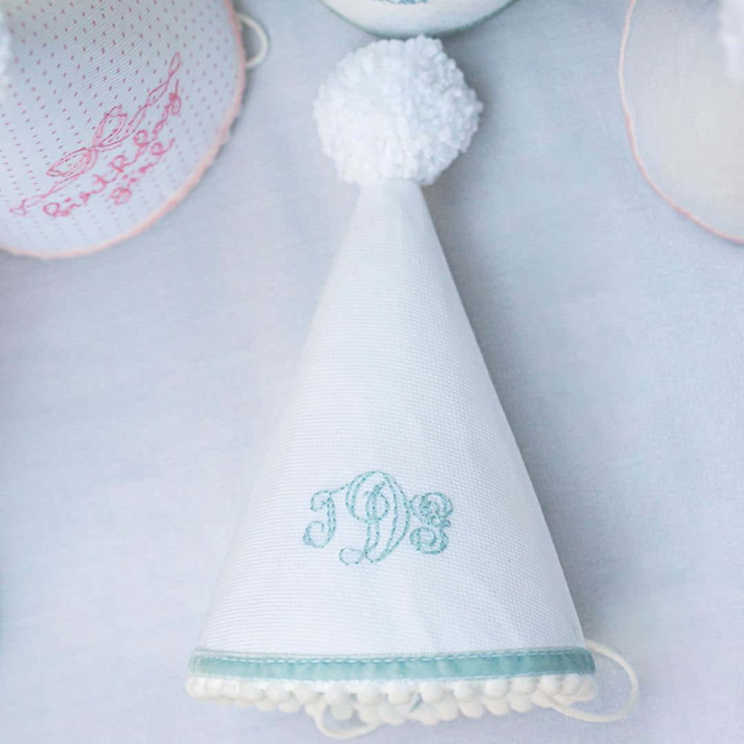 Hand Stitched Party Hat: Monogram