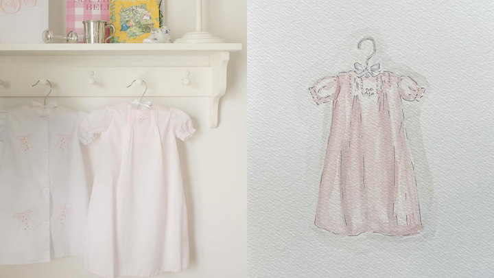Heirloom Watercolor: Baby Gown