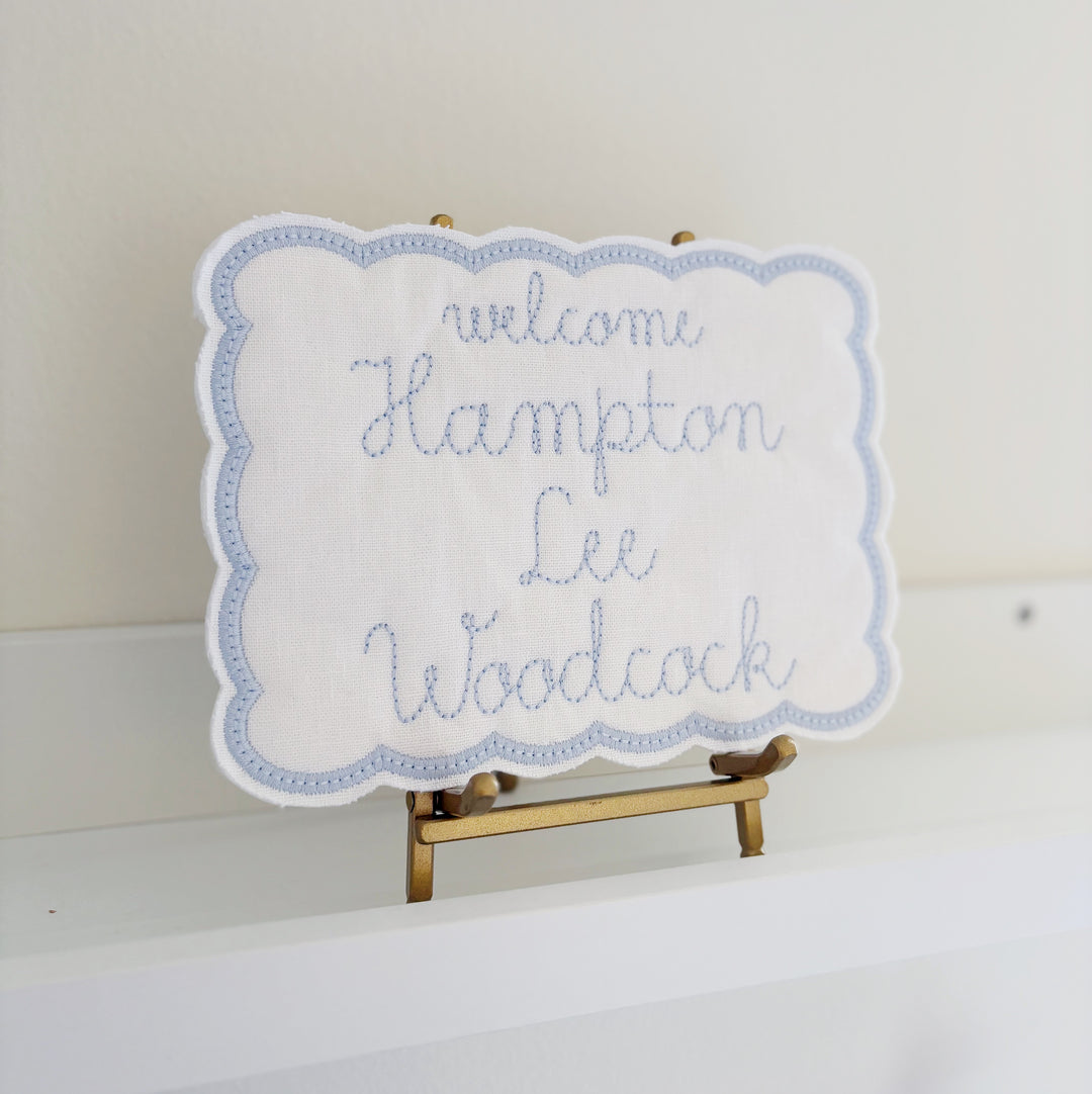 Brass Stand for Newborn Sign