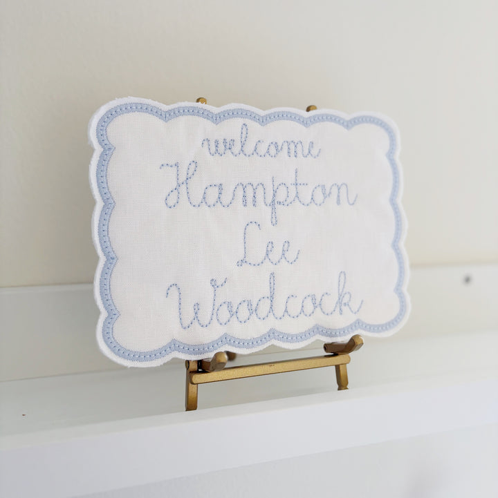 Brass Stand for Newborn Sign