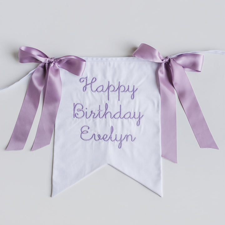 Happy Birthday Banner in Lavender