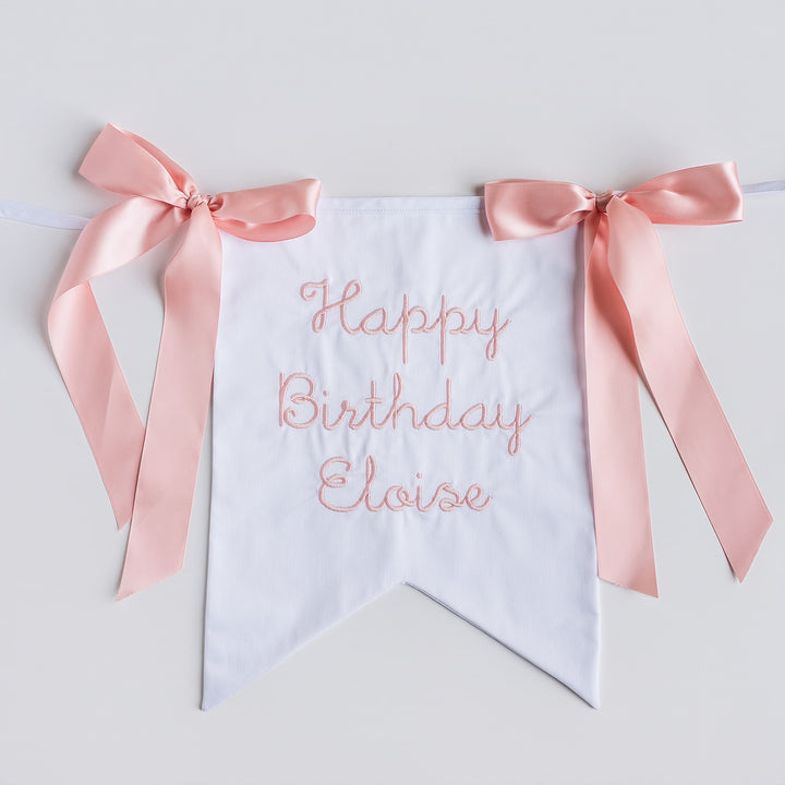 Happy Birthday Banner in Pink