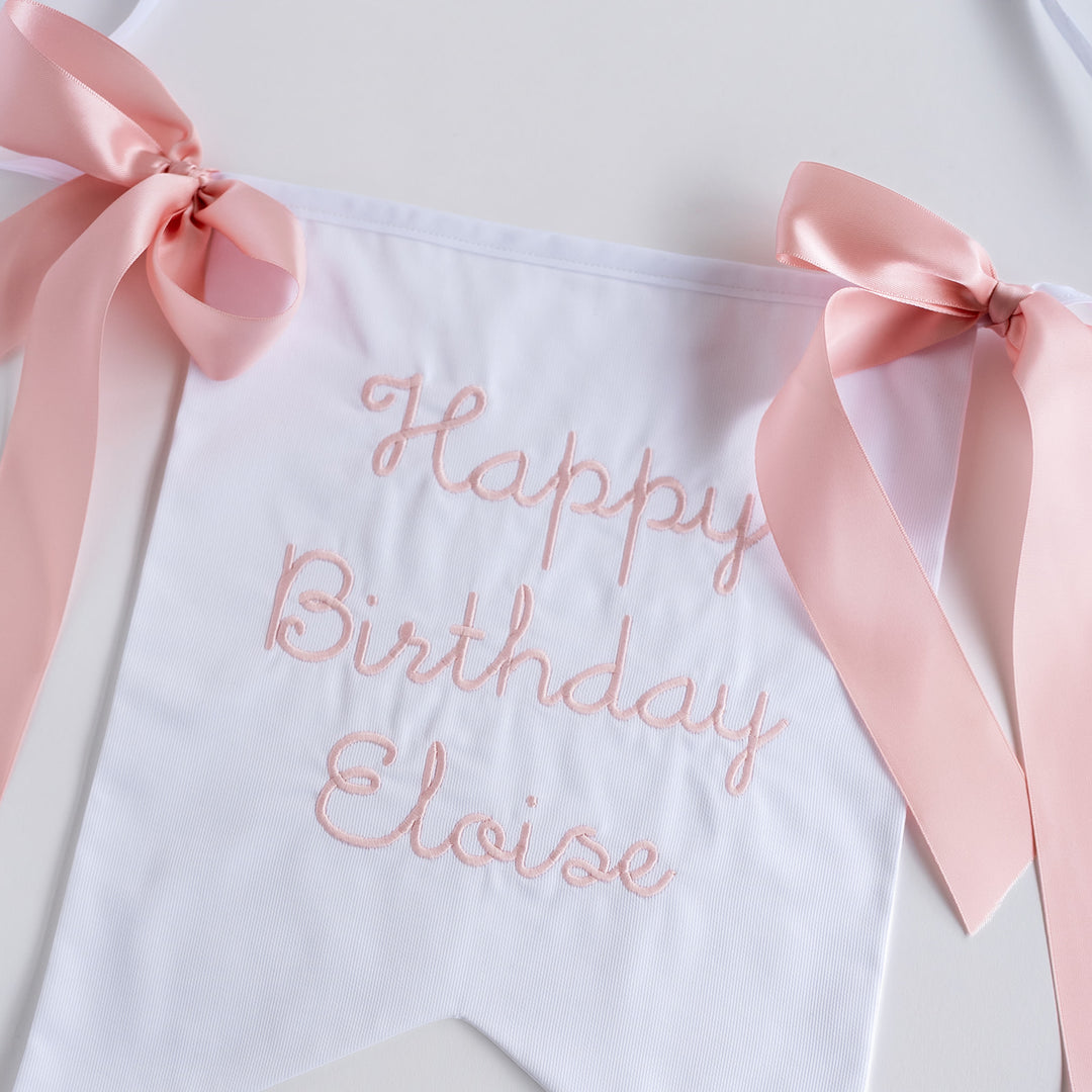 Happy Birthday Banner in Pink