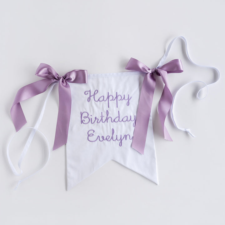 Happy Birthday Banner in Lavender