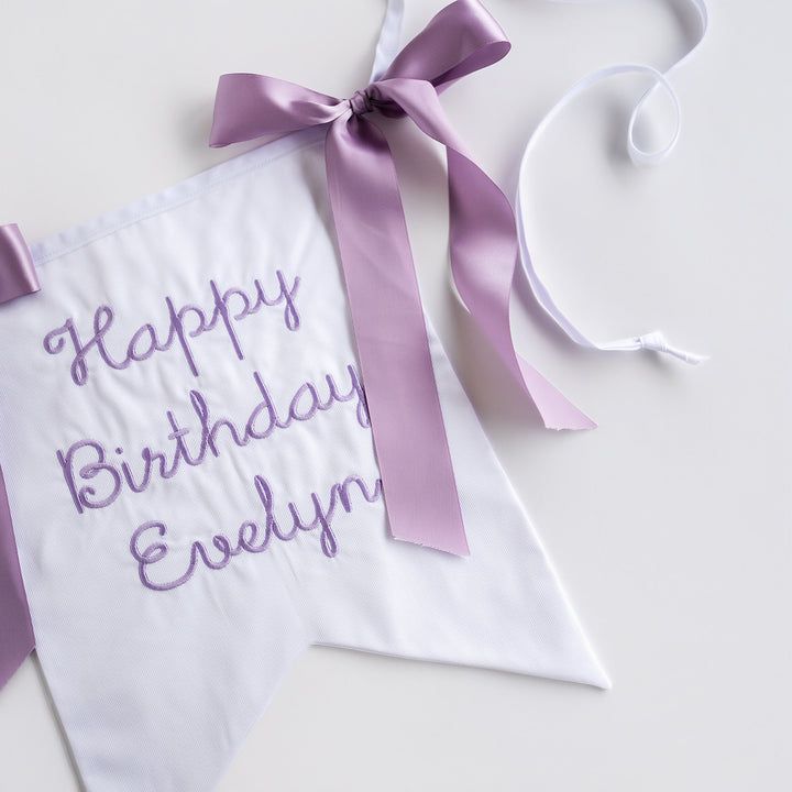 Happy Birthday Banner in Lavender