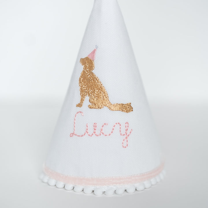 Pink Puppy Party Hat