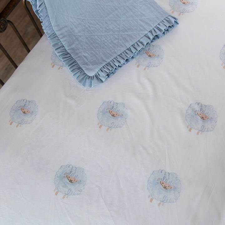 Blue Lamb Standard Crib Sheet