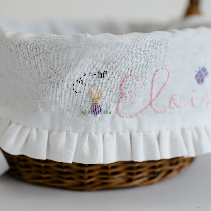 Brittingham Stitching Co. x Namesake Celebrations Hand Embroidered Basket Liner