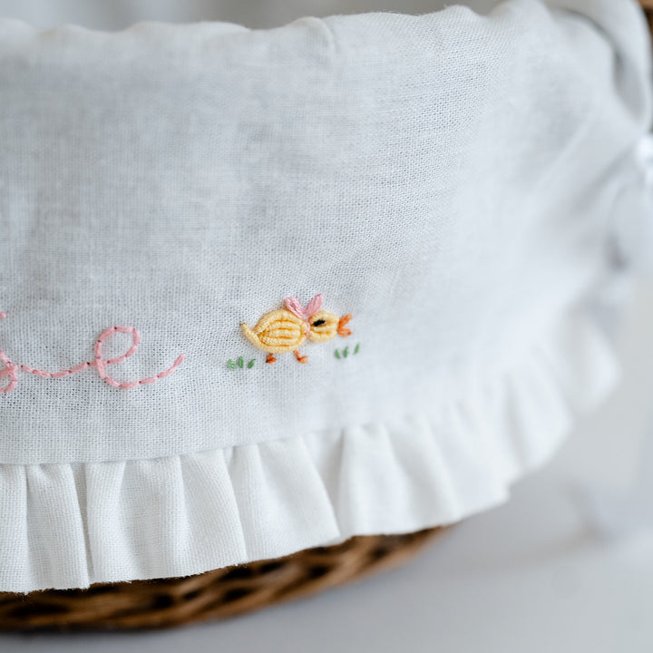 Brittingham Stitching Co. x Namesake Celebrations Hand Embroidered Basket Liner