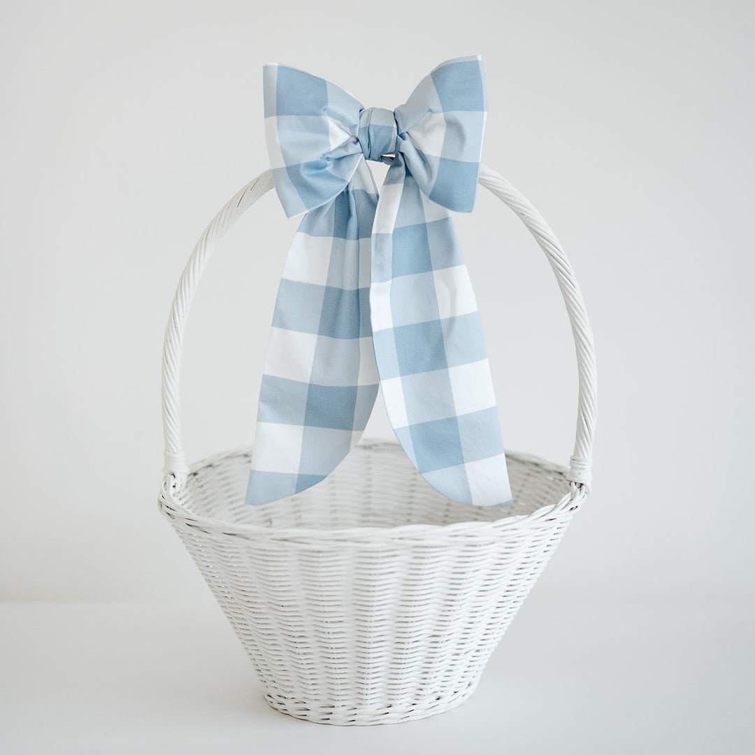 Blue Buffalo Check Easter Basket Bow