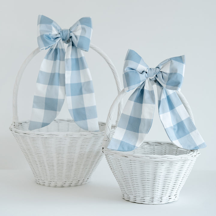 Blue Buffalo Check Easter Basket Bow