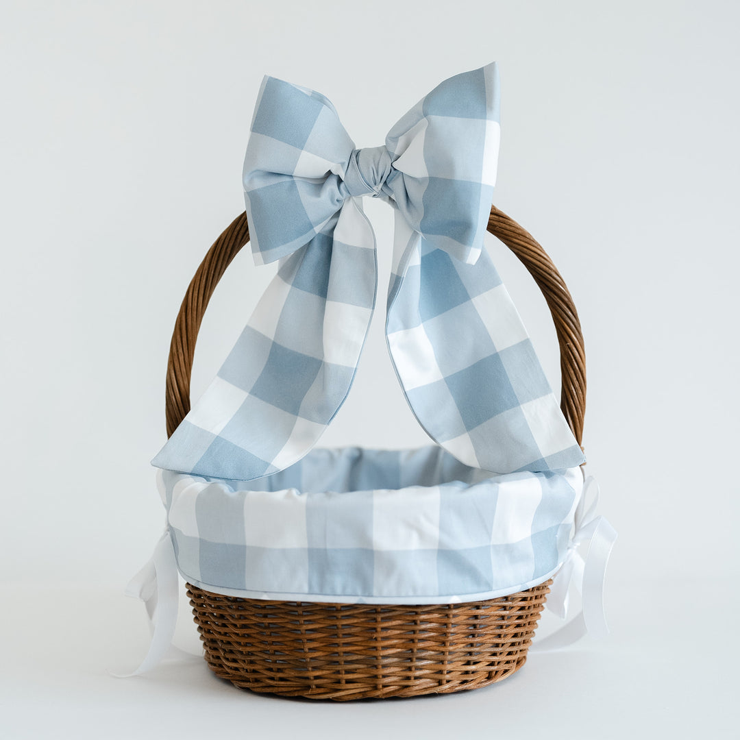 Blue Buffalo Check Easter Basket Bow