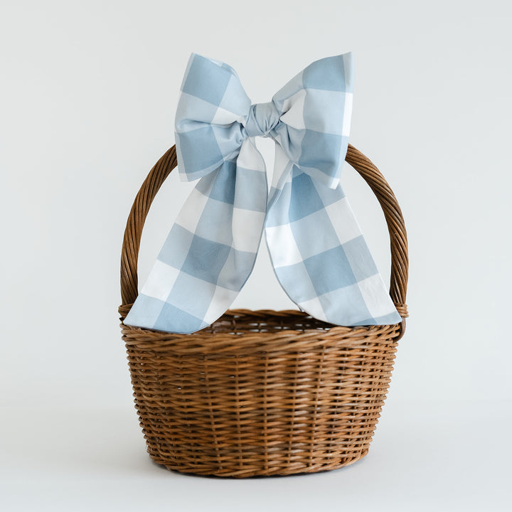 Blue Buffalo Check Easter Basket Bow