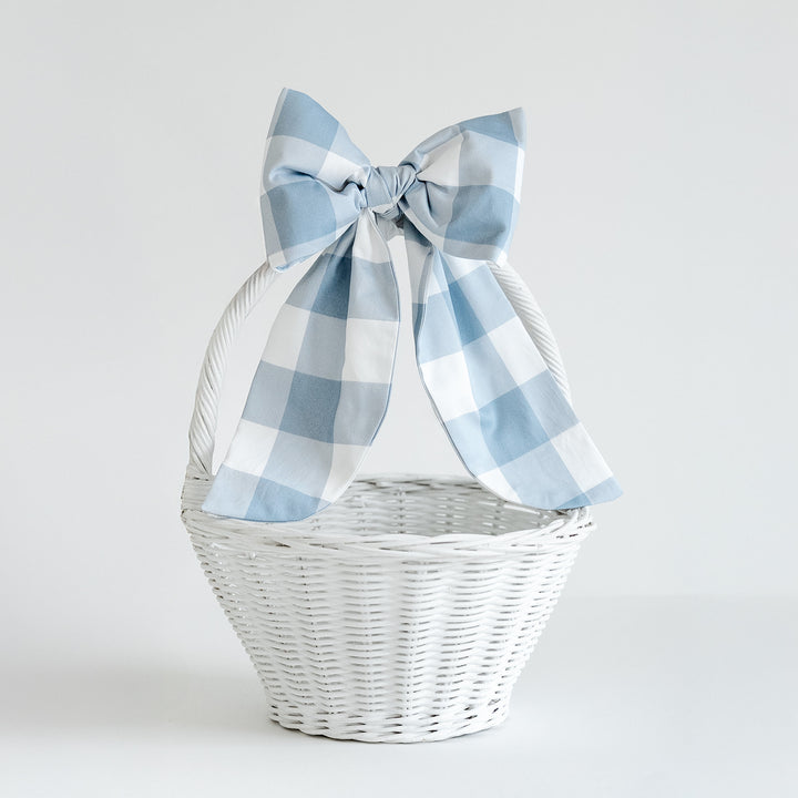 Blue Buffalo Check Easter Basket Bow