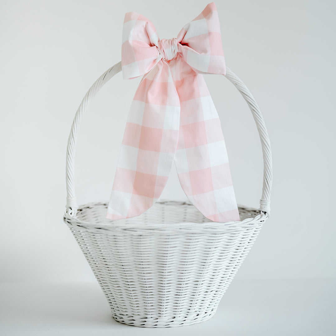 Pink Buffalo Check Easter Basket Bow