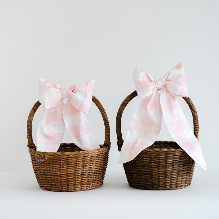 Pink Buffalo Check Easter Basket Bow