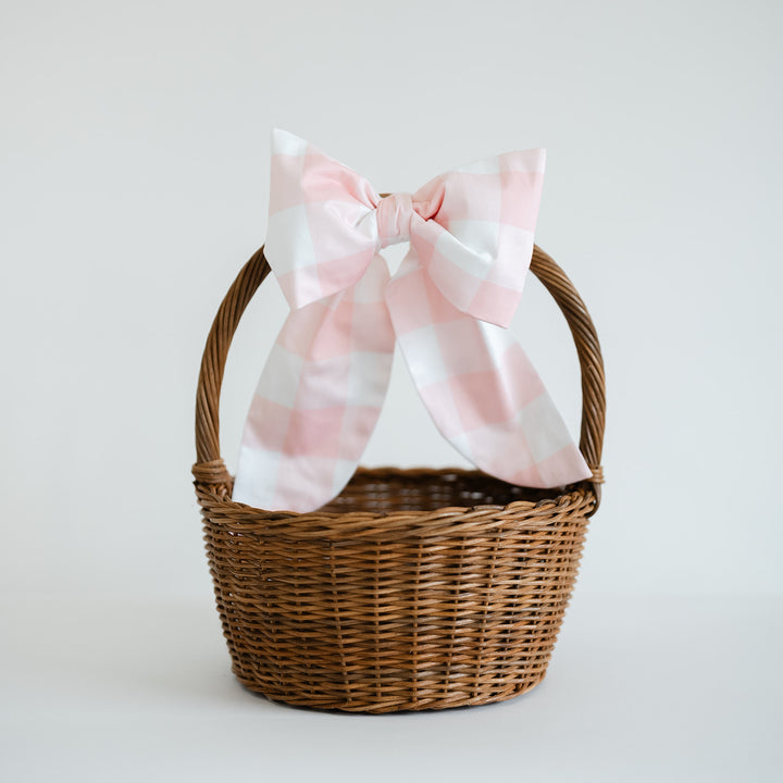 Pink Buffalo Check Easter Basket Bow