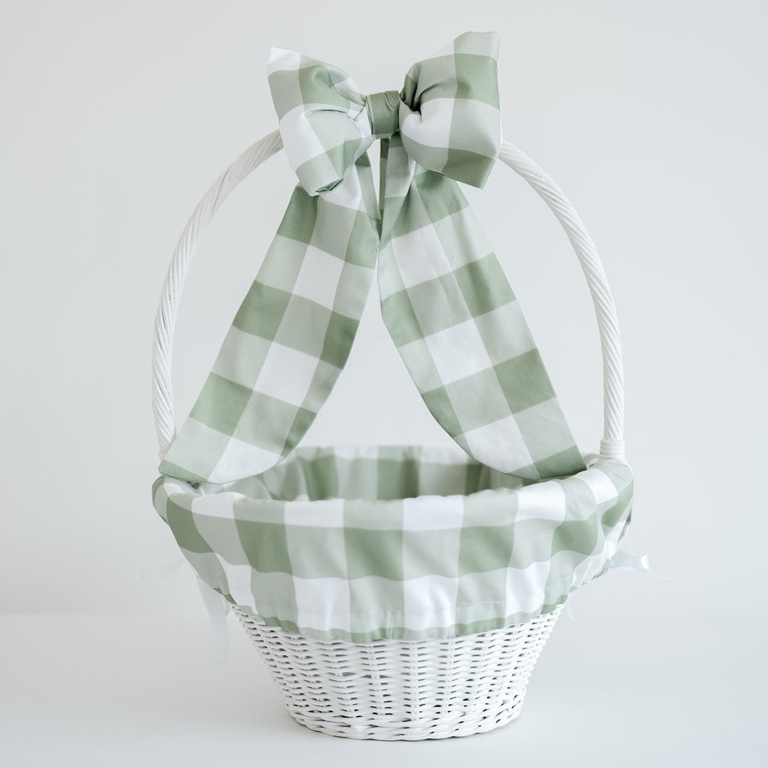 Sage Buffalo Check Cinch Liner (fits Pottery Barn Sabrina basket)