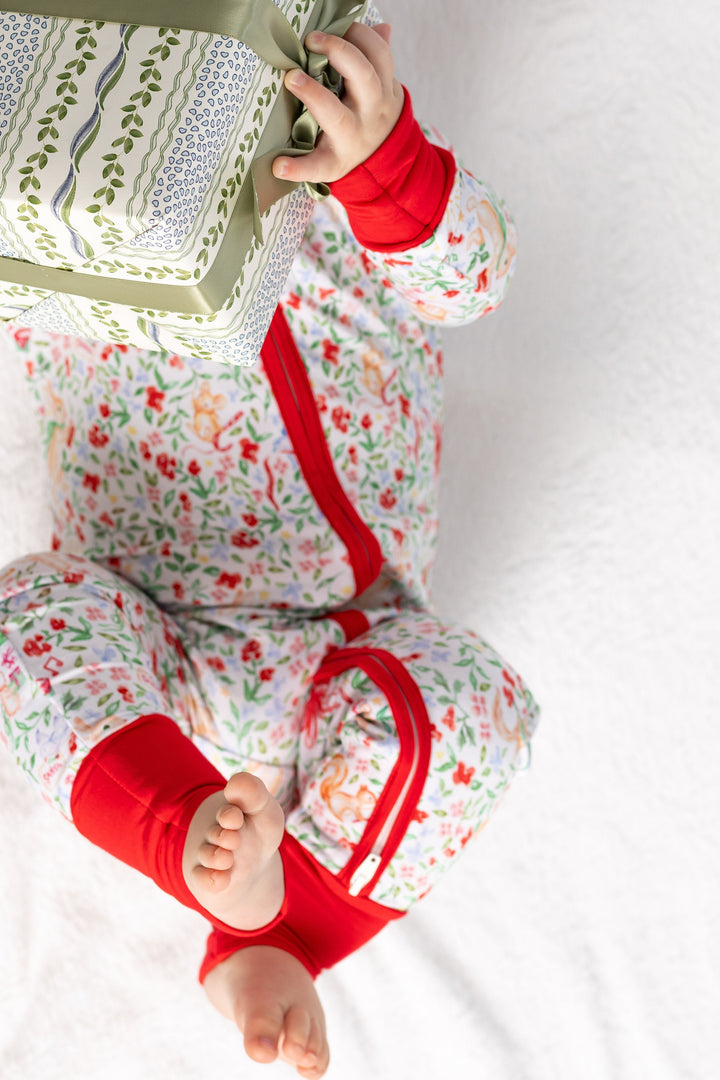 The Woodlands Christmas Zipper Onesie