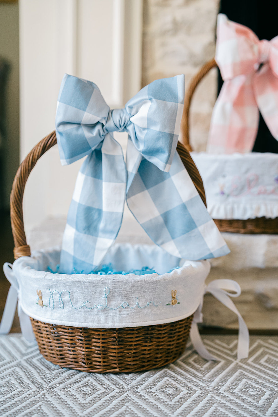 Brittingham Stitching Co. x Namesake Celebrations Hand Embroidered Basket Liner