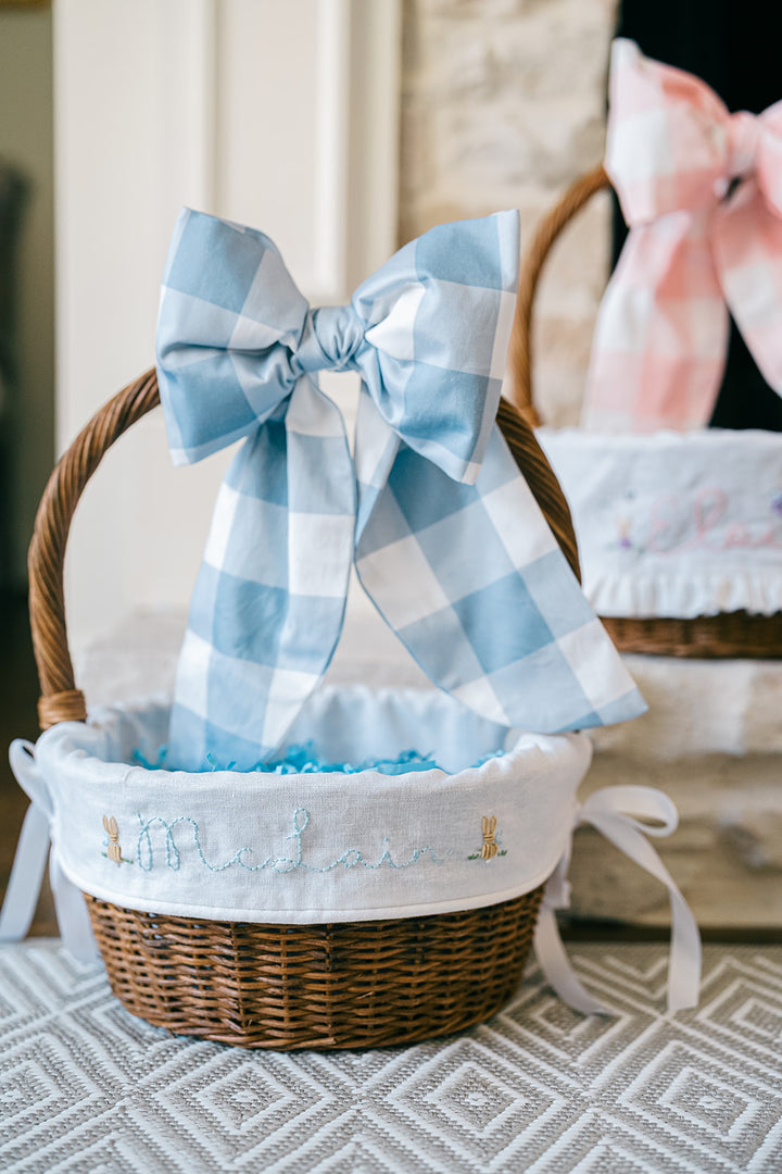 Brittingham Stitching Co. x Namesake Celebrations Hand Embroidered Basket Liner