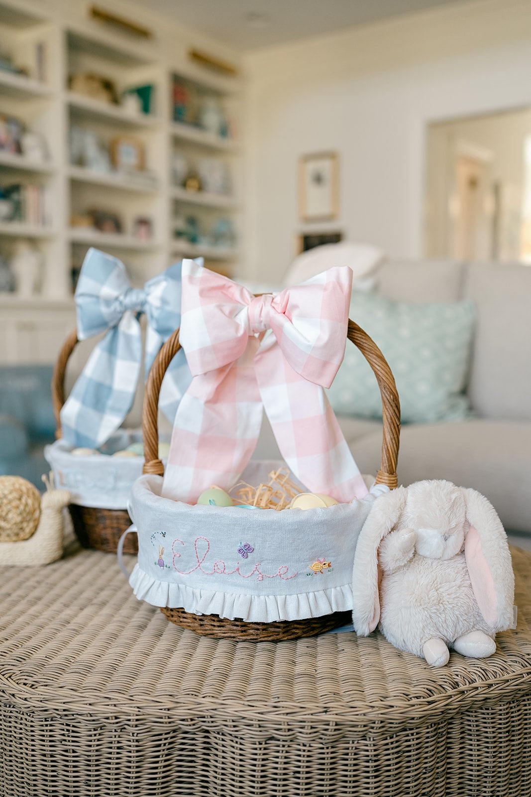 Brittingham Stitching Co. x Namesake Celebrations Hand Embroidered Basket Liner