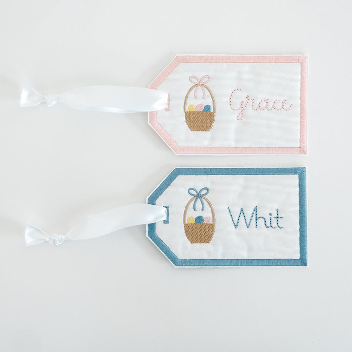 Keepsake Easter Tag with Basket of Eggs